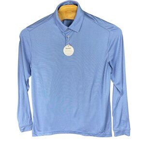 PGA Tour Golf Polo Shirt Mens Marina Blue L Licensed TourSoft Long-Sleeve